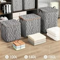 thumbnail image 3 of Taicans Clothes Storage Bins with Lids,Closet Organizers and Storage - Large Capacity Non-Woven Fabric Organizer with Double Zipper & Reinforced Handle,Portable Foldable for Moving,Dorm, 3 of 9