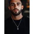 thumbnail image 3 of ChainsProMax Men Ball Necklace Sport Jewelry, Football Lover Confirmation Gift, Chain-22+2", 316L Stainless Steel, 3 of 8