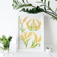 thumbnail image 2 of A4 Size Wheat Grass Stencil 11.7x8.3inch Wheat Stalk Stencil Reusable Painting Template with Paint Brush Botanical Wheat Pattern Template for Painting Wall Home Decor DIY Art Craft DIY, 2 of 8