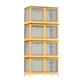 thumbnail image 3 of Garde-robe Portable Pliable Autoportante Boîte de Rangement pour Vêtements Placard Garde-Robe pour Jaune, 3 of 9