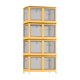 thumbnail image 3 of Armario portátil, organizador de guardarropa para el hogar para ropa, guardarropa para guardarropa, camisas, zapatos, ropa, dormitorio, sala de estar amarillo mayimx Armario portátil, 3 of 9
