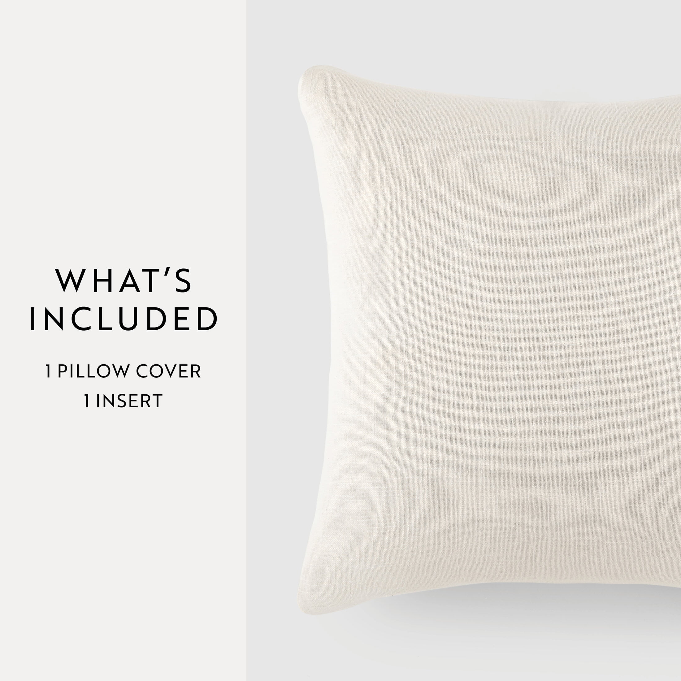 Stone Washed Throw Pillows in Distressed Cotton Solid Natural by Comfort Canopy