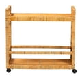 thumbnail image 3 of bali & pari Genet Rattan BOHO Kitchen Cart, Natural Brown, 3 of 9