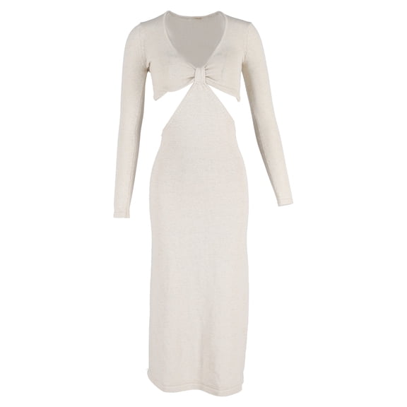 Pre-Owned Cult Gaia Jana Cut-Out Maxi Dress in White Cotton