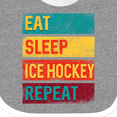 thumbnail image 4 of Inktastic Hockey Eat Sleep Ice Hockey Repeat Boys or Girls Baby Bib, 4 of 4