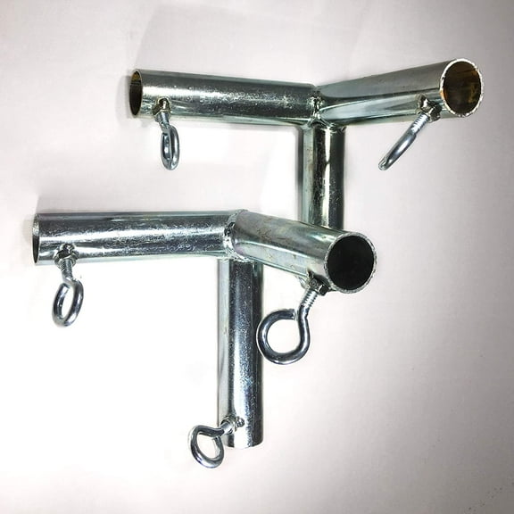 2 pcs 3 Way 1 3/8" Flat Corner Canopy Fitting Batting Cage Fitting (FVF3) - Fits EMT Pipe or Chain Link Fencing Top Rail That has an Outer Diameter of 1 5/16"