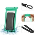 thumbnail image 3 of Unique Bargains 2 Pcs Mobile Waterproof Bag Light Green Universal Waterproof Case Compatible for Phone 4.53"x8.27", 3 of 6
