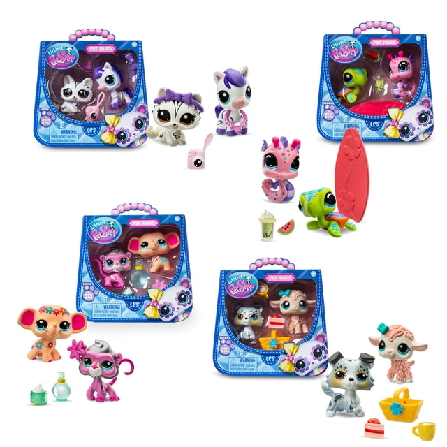 Juego de pares de mascotas Toy Figure Littlest Pet Shop, serie 4