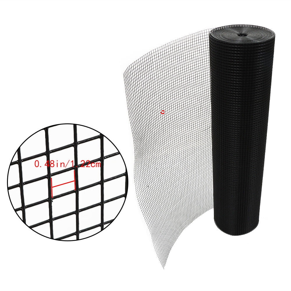 HOSTIC 1/2in Hardware Square Metal Wire Roll Galvanized Welded Chicken Wire Mesh Fence