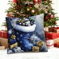thumbnail image 7 of Xuniizn Christmas Pillow Covers 18x18 inch Xmas Decorations Soft Plush Faux Fur Wool Christmas Throw Pillow Cases Winter Holiday Decor for Sofa Living Room, 7 of 7
