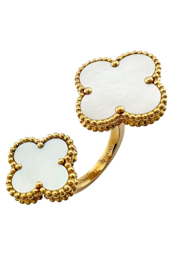Pre-Owned Van Cleef & Arpels Magic Alhambra Entre Les Doigts Ring, 18K Yellow Gold,...