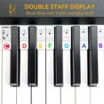 thumbnail image 2 of Piano Notes Guide For Beginner, Removable Piano Keyboard Note Labels For Learning, Made Of Silicone, No Need Stickers, Reusable Piano Key Letter (Rainbow Colors,Black, 61 Keys ), 2 of 4