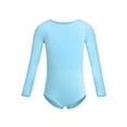 thumbnail image 3 of Miaeowve Kids Girls Chiffon Ballet Tutu Dress Long Sleeve Gymnastics Leotard with Wrap Skirt Set Ballerina Dancewear Sky Blue 5-6, 3 of 7