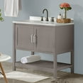 thumbnail image 4 of Alaterre Furniture 36in Wood Bathroom Vanity with Soft-Close Doors, Gray, 4 of 10