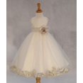 thumbnail image 3 of Ekidsbridal Satin Ivory Champagne Tulle Rose Petal Flower Girl Dress Christmas Party Bridesmaid Holiday Wedding Pageant Birthday 302T M, 3 of 3