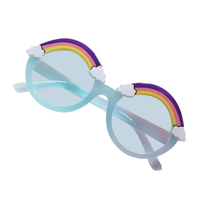 Honganda Kids Sunglasses, Rainbow Pattern Anti-UV Sunglasses Photography Props
