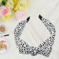 thumbnail image 7 of Unique Bargains Leopard Spot Wide Bow Headbands Fashion Hair Hoop with Bow Knotted for  Women White, 7 of 7