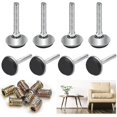 thumbnail image 1 of Patas de Muebles Ajustables XCF 8 Piezas Tornillo de Ajuste de Altura Negro, 1 of 4