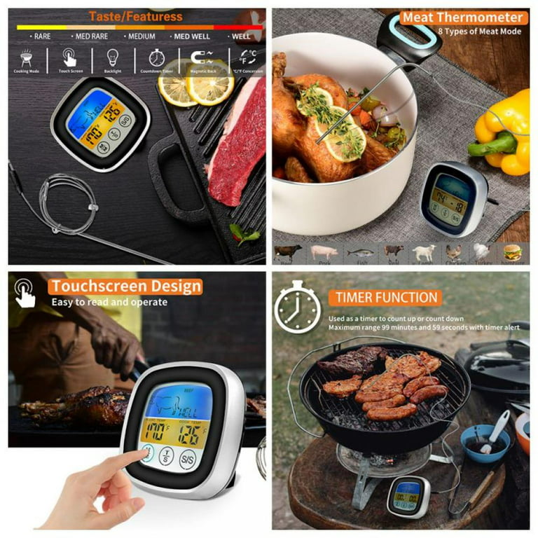 Digital Instant Read Meat Thermometer With Highly Accurate Temperature  Probe Thermocouple Instant Read Thermometer Kitchen Cooking Food Thermometer  for Candy Wa… in 2023