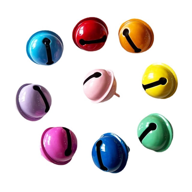 12 cascabeles para collares de perros y gatos, colores aleatorios. Cascabeles para collares de gatos, adornos para collares de perros, accesorios para collares de mascotas, decoración navideña.