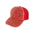 thumbnail image 1 of Top Headwear Pearl Rhinestone Bling Baseball Cap - Red, 1 of 1