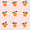Cartoon Citrus, variant on Yayeee Foldable Storage Basket for Shelves with Handles Waterproof Cloth Bins, Snowy Winter