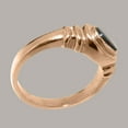 thumbnail image 3 of LBG British Made Real Solid 14k Rose Gold Natural Bloodstone Unisex Promise Ring - 33 size options - Size 6.25, 3 of 6