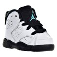 thumbnail image 2 of Jordan 6 Retro BT Infants/Toddler Shoe White/Hyper Jade/Black 384667-122, 2 of 6