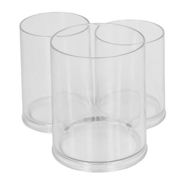 Soporte para brochas de maquillaje NikouMX Contenedor de maquillaje de plástico redondo transparente