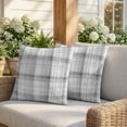 thumbnail image 3 of 16x16 Pillow Covers Set of 2, Black Checkered Square Throw Pillow Covers for Couch/Sofa/Living Room, Summer Modern Minimalist Decorative Soft Pillowcases for Couch Throw Pillows with Hidden Zipper, 3 of 9