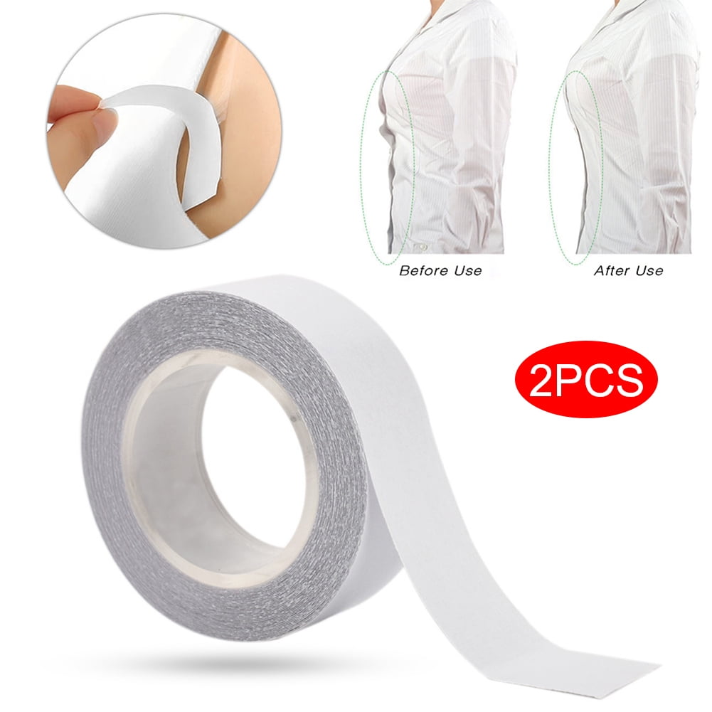 2 PCS Clear Double Sided Clothing Tape Adhesive Dress Tape Roll For Body Skin