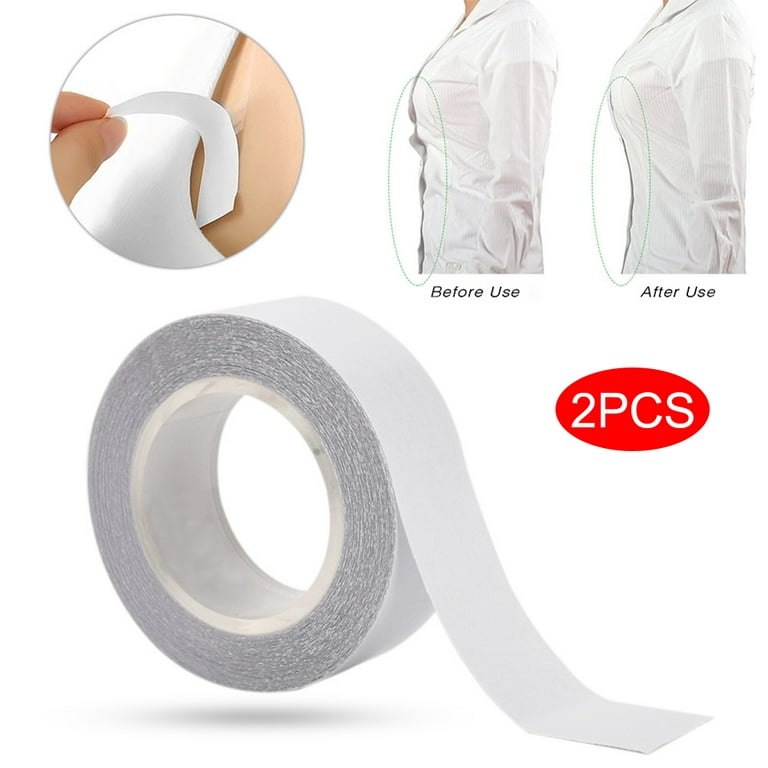 2 PCS Clear Double Sided Clothing Tape Adhesive Dress Tape Roll