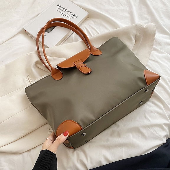 Large Capacity Fashion Oxford Cloth Waterproof Tote Bag 2023 New Trend Handbag Fashion Simple Casual Solid Shoulder Bag