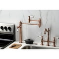 thumbnail image 2 of Kingston Brass KS370PLAC Restoration Deck Mount Pot Filler Faucet, Antique Copper, 2 of 8