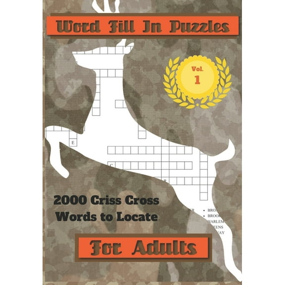 Word Fill In Puzzles For Adults: 2000 Criss Cross Words To Locate (Paperback) by Kevin Edwards