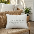 thumbnail image 5 of Creative Products This Is Our Happy Place White and Grey 14x20 Indoor / Outdoor Pillow, 5 of 8
