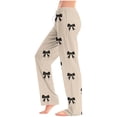 thumbnail image 6 of WHLBF UTTOASFAY Pants for Women Elastic Waist Pockets Drawstring Printing Fallow Full Length Sweatpants Khaki XXL, 6 of 6