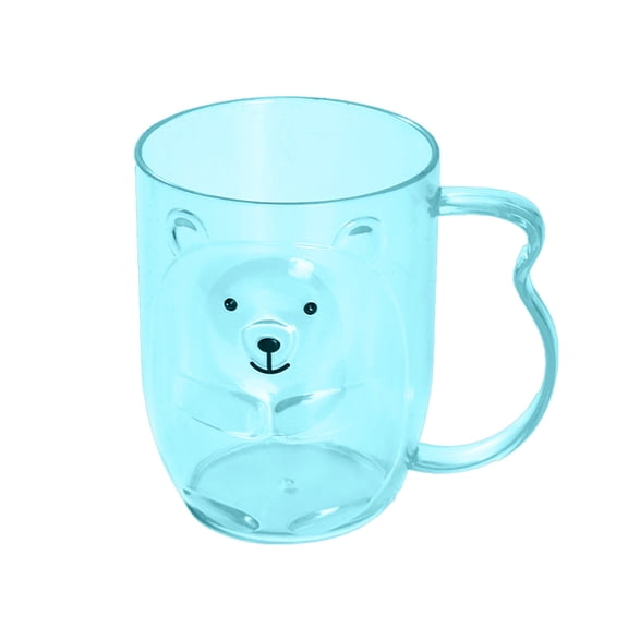 Bear Transparent Mouthwash Cup - Unique Cute Bear Design, Durable Plastic, Lightweight, Eco-Friendly, Versatile for Household & Travel Use