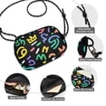 thumbnail image 3 of FORMRS Mini Crossbody Bag for Women Adjustable Rope Shoulder Casual Phone Purse, Black Cartoon Stripe, 3 of 7