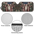 thumbnail image 6 of Yuyamidu Camo Deer Windshield Sun Shade for 2018-2025 Jeep Wrangler JL JLU & 2020-2025 Jeep Gladiator Foldable Front Sunshade, Blocks UV Rays and Heat, Keep Interior Cool, Patriotic American Flag, 6 of 7
