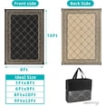 thumbnail image 6 of Enyhom Outdoor Rug Waterproof 8'x10', Reversible Plastic Straw Rug RV Camping Rug,Outside Carpet for Porch,Deck,Camper,Balcony,Backyard,Picnic，Black, 6 of 6