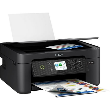 All-in-One Inkjet Printer - Sleek Black Design for Home & Office