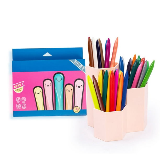 36 Crayons De Couleurs Lavables Et Enfants Peinture Crayons De Cire 