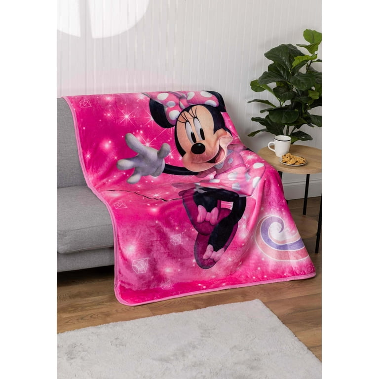 Minnie Mouse Minnie Sparkles Oversized Silk Touch Sherpa Throw Blanket 60 x 80