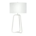 thumbnail image 4 of Evelyn&Zoe 25" Mid-Century Modern Metal Table Lamp with White Drum Linen Shade, 4 of 10