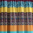 thumbnail image 6 of Lush Decor Boho Stripe Stripe 95" x 52" Stripe Turquoise 100% Polyester 3" Rod Pocket Pair Window Panel, 6 of 9