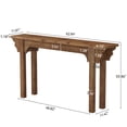 thumbnail image 3 of Finmind 63" Solid Wood Entryway Table, Mid-Century Modern Console Table for Living Room, Entrance, Hallway & Foyer, 3 of 8