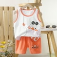 thumbnail image 2 of HCNTES Toddler Boy Clothes Little Baby Boys Outfits 2PCS Summer Short Sleeve With Pants Clothing Set(2-3 Years,a67-White), 2 of 4