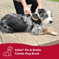 thumbnail image 2 of Coastal Pet Safari Pin and Bristle Combo Dog Brush with Bamboo Handle - 2-in-1 Wire Pin Brush and Dog Bristle Brush Design - For Dogs with Short and Long Hair - Large - 9.75" x 2.75", 2 of 6