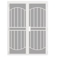 thumbnail image 3 of 64" X 80" Prehung door Universal/Reversible Hinging Surface Mount Steel Security Door With Perforated Metal Screen Without Lock, 3 of 5